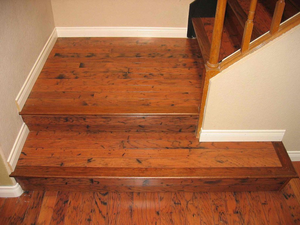 Distressed Chestnut Engineered Pre-Finished Box Step & Stair Landing