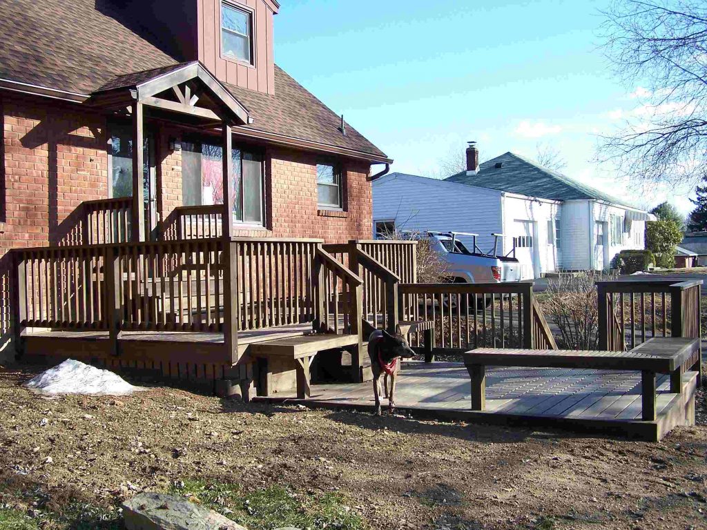 3-TIER DECK, STAIR & RAIL (left side)