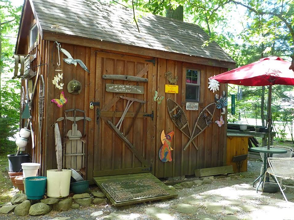 Cedar Board & Batten Storage Shed (front)